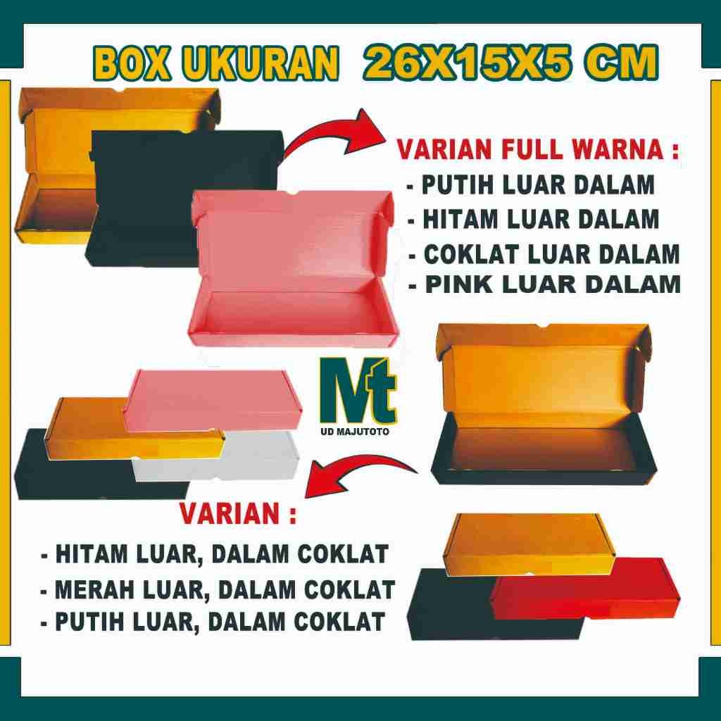 

Box 26x15x5 Cm / Box Lipat Samping / Box Kaos / Box Sarung / Box Jersey