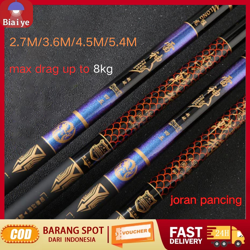Joran Tegek Kaku Ringan 450 360 270 Action Hard Gagang Pancing Joran pancing portabel serat karbon t