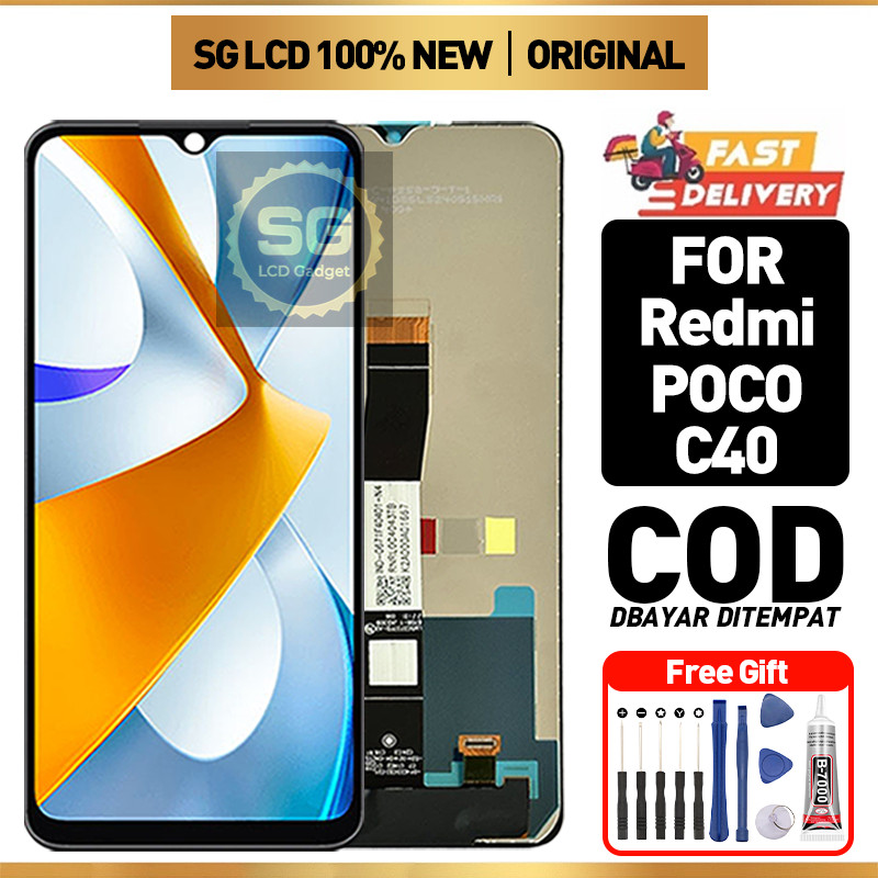 SG LCD for POCO C40 Fullset hp layar Touchscreen murah For Glass Touch Screen Digitizer Replacement 