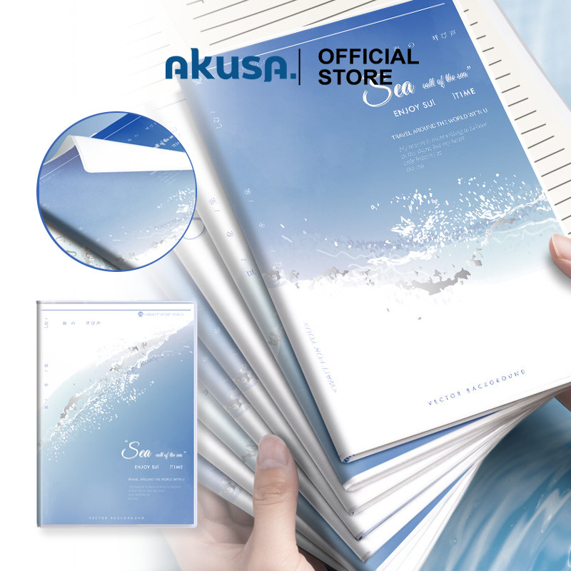 

AKUSA Soft Cover Notebook A5/B5 56 Lembar Buku Catatan Harian Daily Journal Minimalis Tidak Tembus SCB002