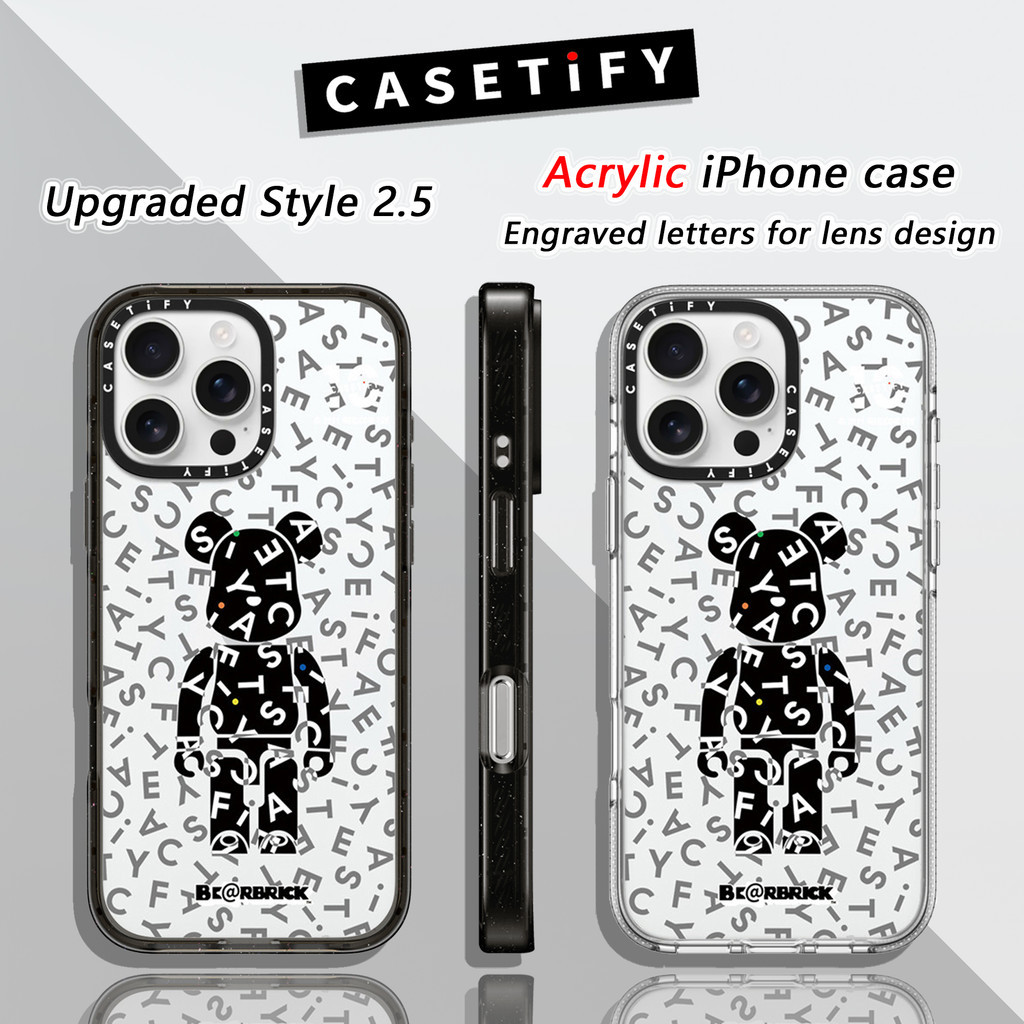 English Violent Bear casetify Acrylic Phone Case Suitable for Compatible with New iPhone16ProMax Com