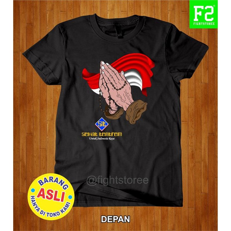 (COD) KAOS ST HOLIC INDONESIA SEHAT TENTREM Combed Sablon - M
