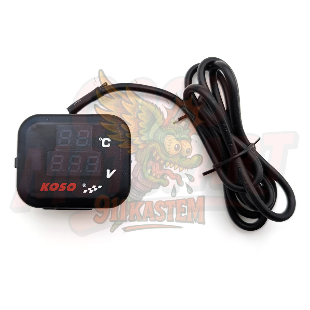 Voltmeter 3 in 1 Koso Usb Anti Air Original/Voltmeter 3in1 Charger USB 2A