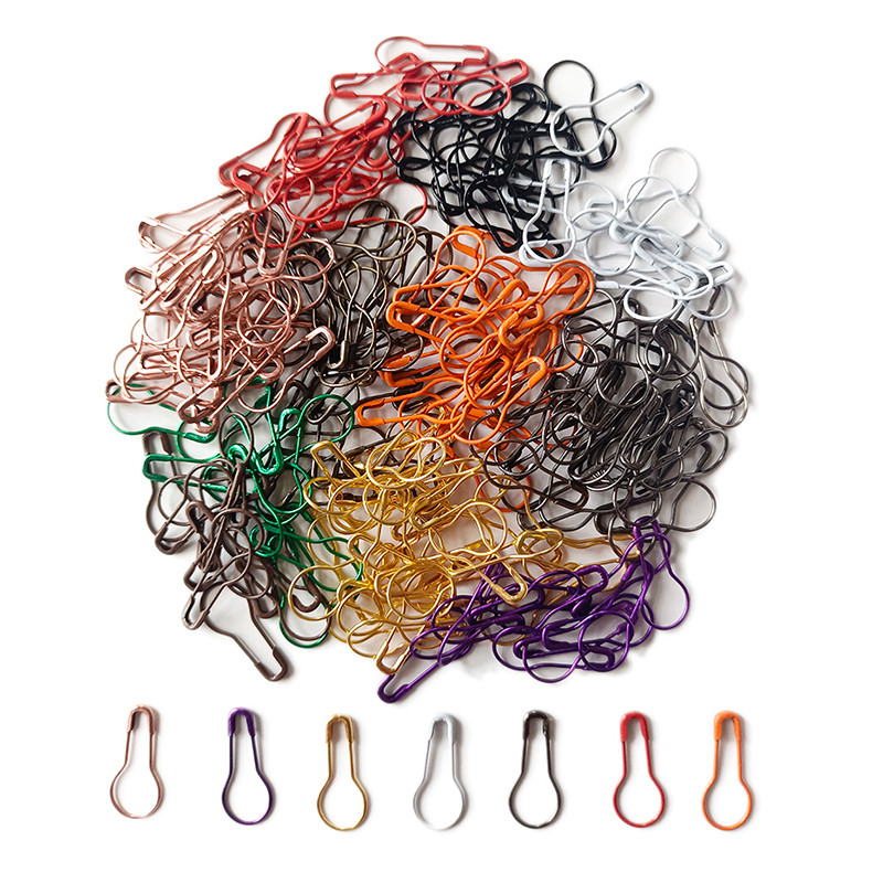 

1000Pcs Gourd Shape Safety Pin Crafts Knitting Cross Stitch Holder DIY Sewing Accessories Marker Tag Clips Clothing Metal Pins