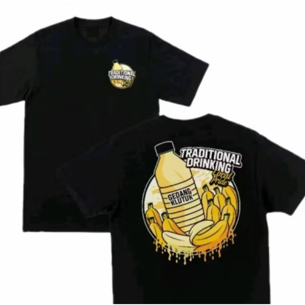 Pakaian jalanan Kaos Tradisionas Dring Gedang Klutuk - Kaos Distro Viral Bahan Lembut Nyaman Penceta