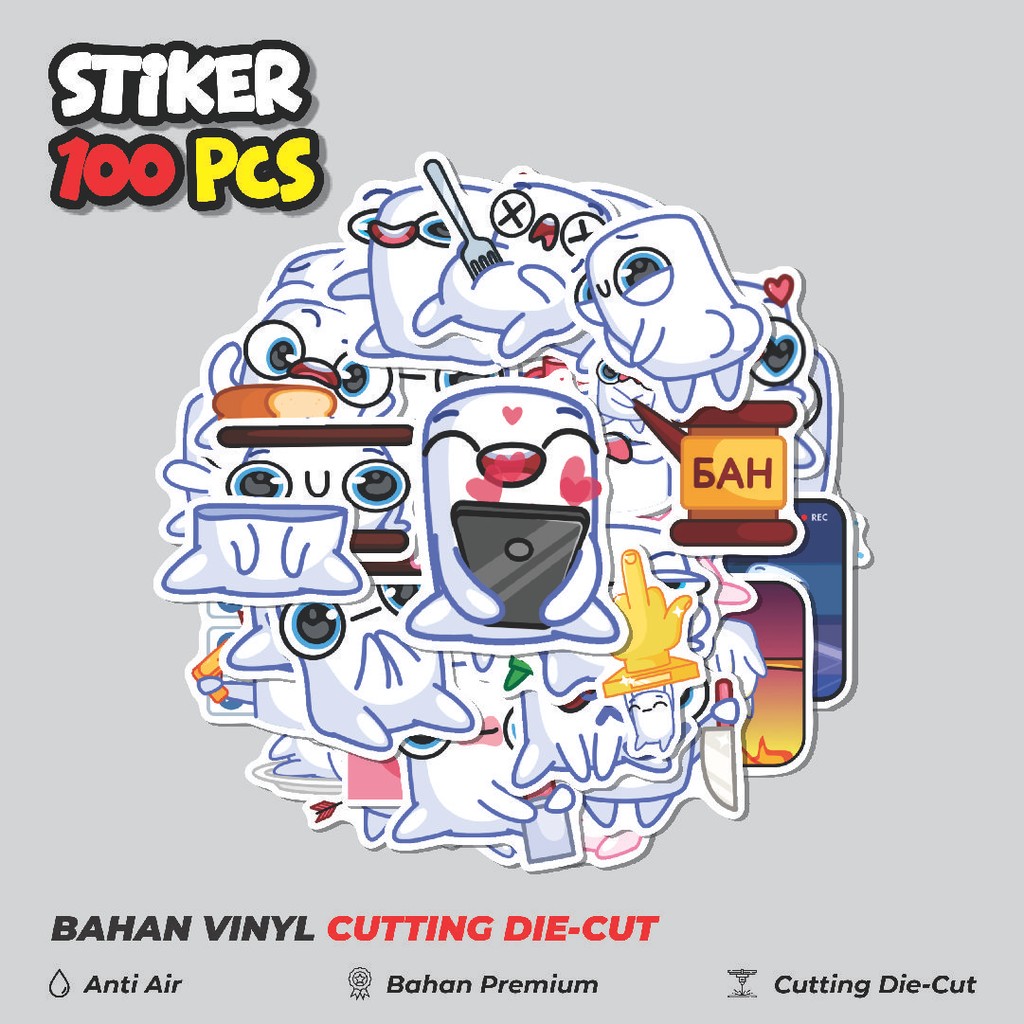 

Terbaru! 50 pcs Stiker Marshmellow Dekorasi Lucu Kreatif untuk Notebook, Skateboard, HP