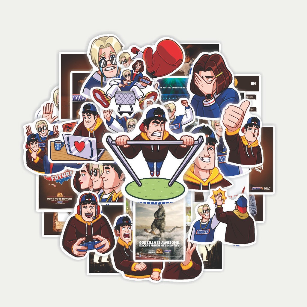 

Sticker Pack Stiker Snickers | Sticker TUMBLR | Stiker LAPTOP KOPER HELM
