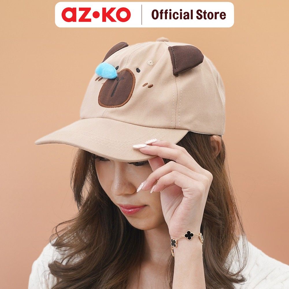 AZKO Ataru Topi Baseball Capybara - Cokelat Baseball Cap Topi Stylish Unisex Serbaguna Fashionable H