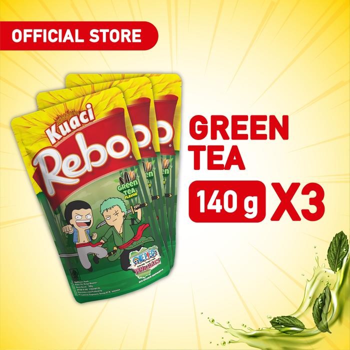 

Rebo Kuaci Bundling 3 PCS - Varian Rasa Green Tea 140 Gram