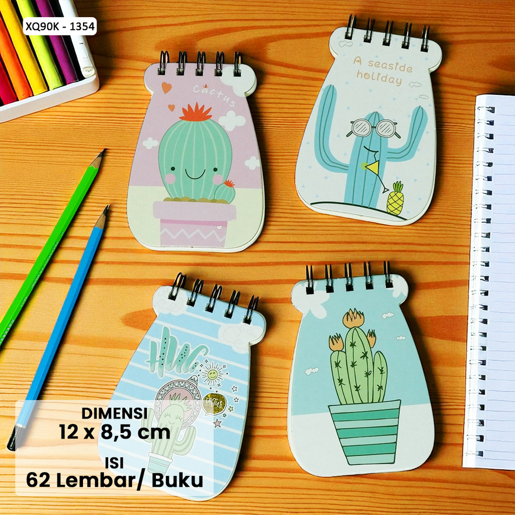 

Notebook Ring Motif / Buku Catatan Kecil Memo Ring / Buku Tulis Ring / Spiral isi 62 Lembar Notebook