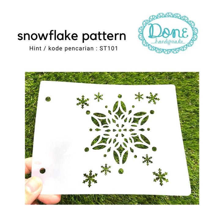 

Done Handymade Stencil snowflake christmas snowflake pola natal alat fondant ST101 pola gambar cetakan gambar alat hias dinding alat hias kue - +lubang binder