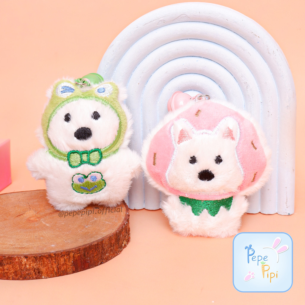 Gantungan Kunci Boneka Lonceng Bernard Bear  GK-2008 Key Cahin Bag Charm Keychain Ganci Hiasan Tas