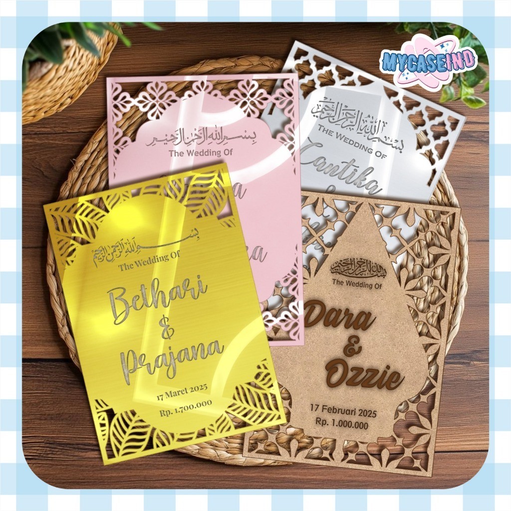 Mahar akrilik pernikahan | Seserahan pernikahan | Mahar aesthetic akrilik gold silver | Souvenir