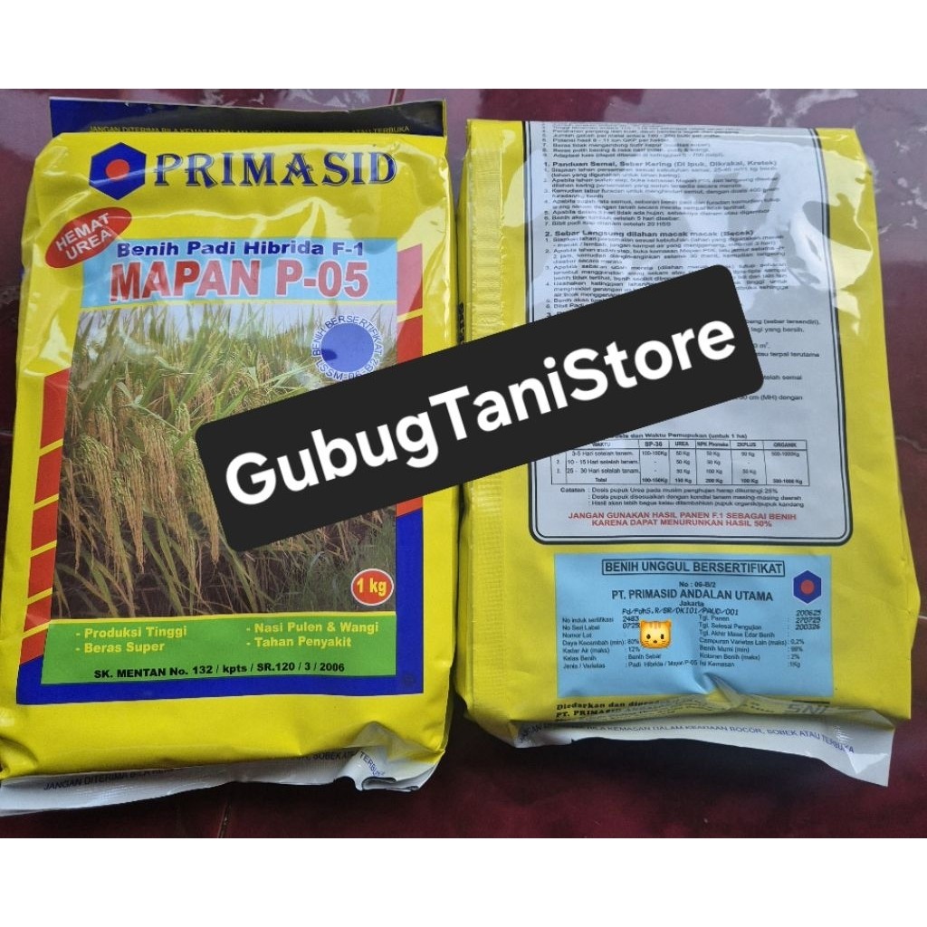 BENIH PADI HIBRIDA MAPAN P-05 (daya kecambah >80) expired bln 04 2026