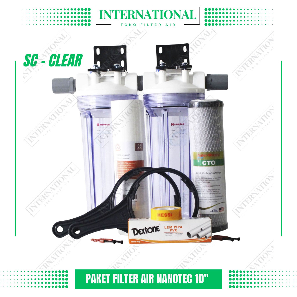 Paket Filter Air Toren / Filter Air Keruh / Paket Filter Air Nanotec 2 Tahap SC - KINNOYAMA