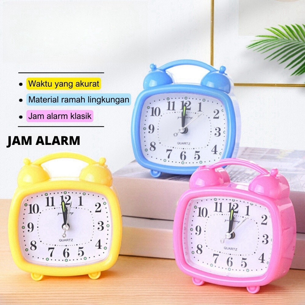 Jam alarm Jam alarm anak Jam alarm senyap Jam alarm kecil Jam alarm kartun Jam alarm berwarna jam be