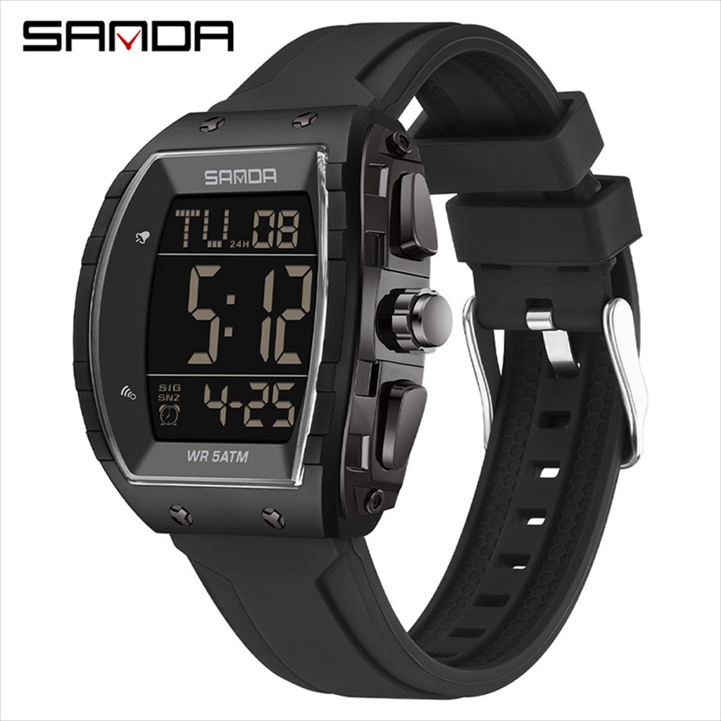 Jam Tangan Digital SANDA 6258 Pria Original Sport Waterproof