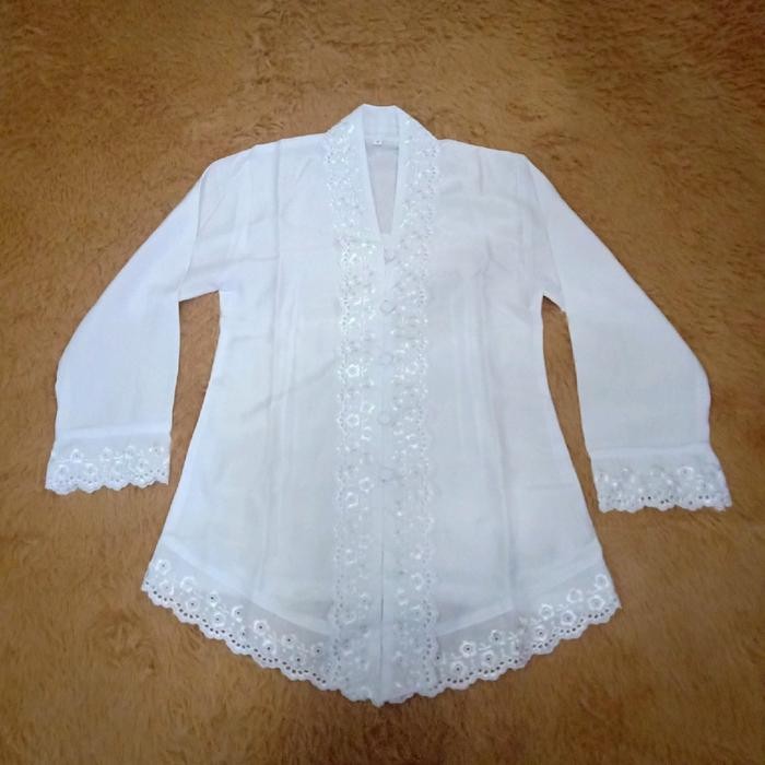 Kebaya Sunda Seragam Sekolah CICICI 2 - putih, size 4