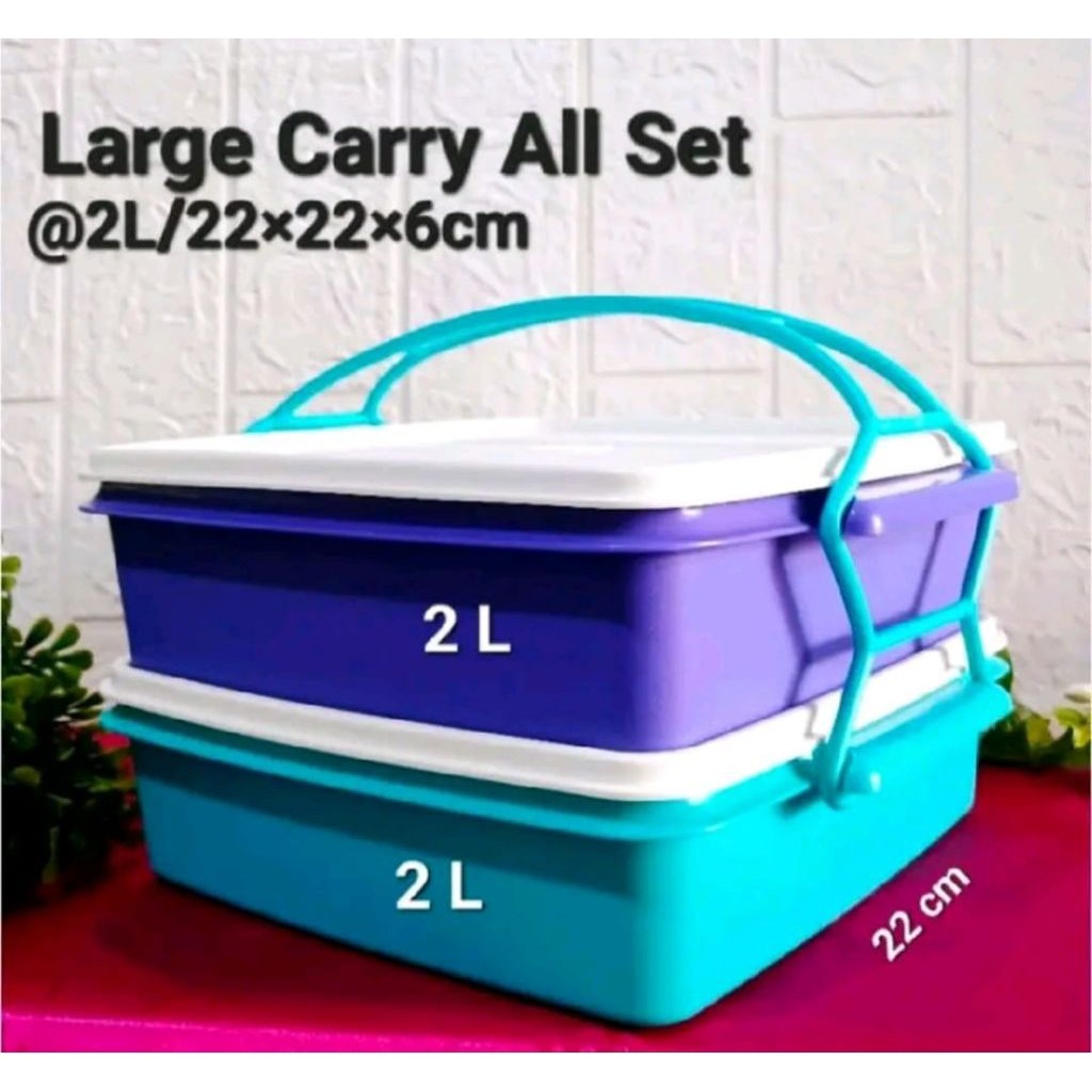 ORIGINAL TUPPERWARE RANTANG DOUBLE SWEET 4 TINGKAT/ RANTANG JUMBO/CTG REGTANGULAR 4TINGKAT/RANTANG C