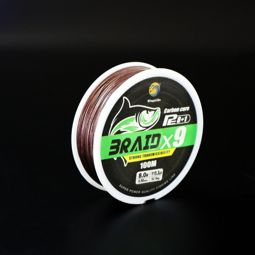 BingoLife 100m Senar PE X9 Fluorocarbon Fishing Line Tali Benang Senar Pancing 0.8#~8.0# Mulus Kepad