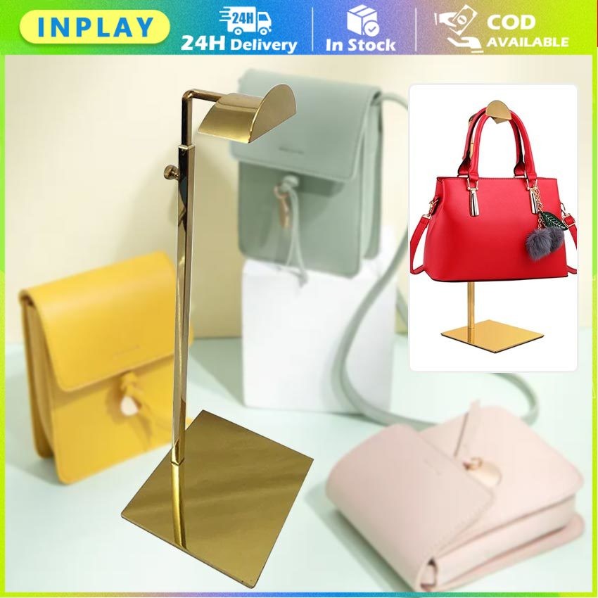 Stable Handbag Display Rack / Gantungan Display Tas Adjustable / Purse Stand Countertop Toko / Rak G