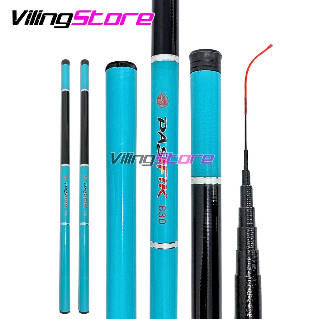 Joran Tegek Telescopic Bahan Serat Kaca Kuat dan Super Ringan Joran Pancing Tegek Fiber Portable
