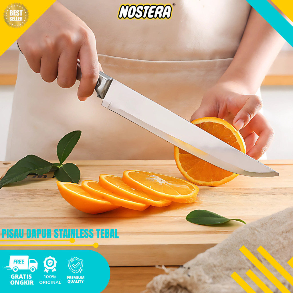 - Pisau Dapur Stainless Tebal 27/30cm Kitchen Chef Knife Serbaguna TY