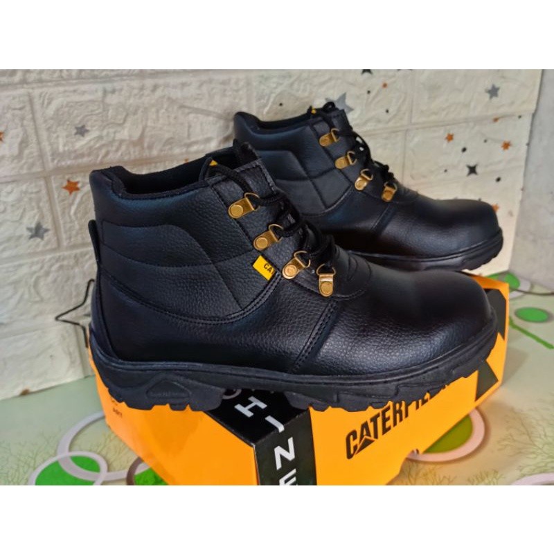 sepatu boot pria/sepatu kulit caterpillar/sepatu safety terbaru/sepatu boot touring pria/sepatu terl