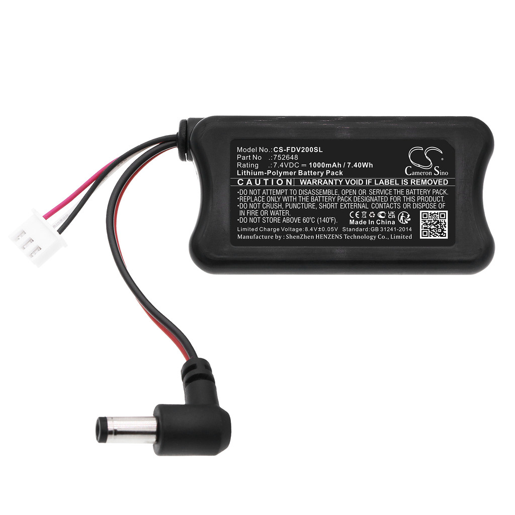 VR Battery For Fatshark 752648 Dominator V2 HD HDO FPV Goggles Attitude V3 Predator Base RCV922 Capa