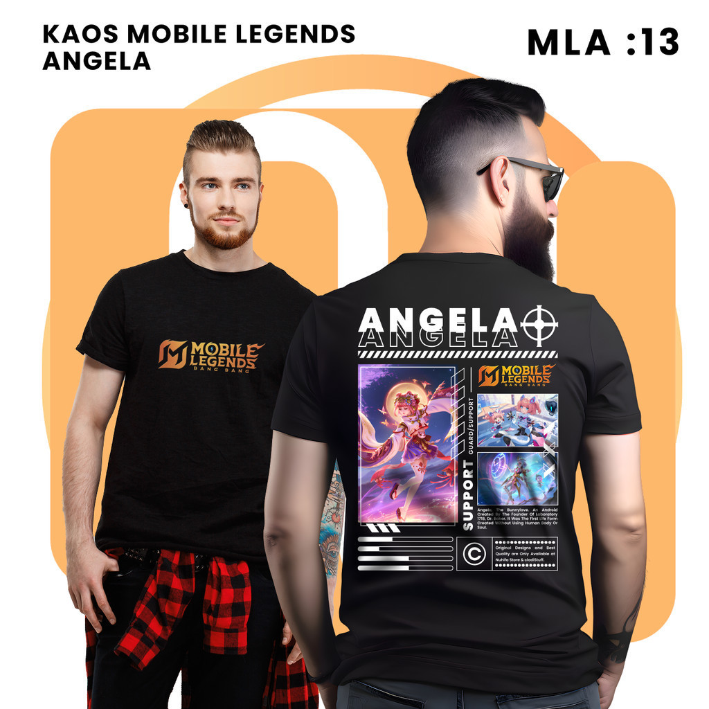 Kaos ANGELA Mobile Legends Lengan Pendek Distro - Baju Gaming ML MLBB