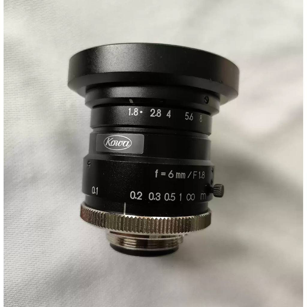 Kowa C-Mount 6mm f/1.8-16 1" HC Series Fixed Lens lens machine vision lens in good condition tested 