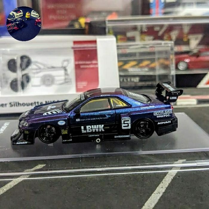 ME99 Diecast CM Model Nissan Skyline LB ER34 R34 R34 Blue Black