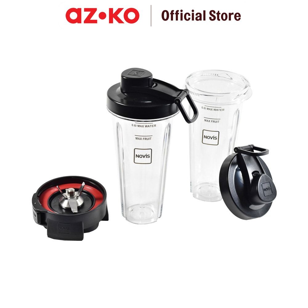 AZKO Novis Set 3 Pcs Botol Jus Pro-Blender Botol Minum Water Bottle Tumbler Botol Air Tempat Minum