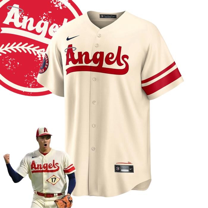 JERSEY NIKE MLB BASEBAL ORIGINAL CITY CONNECT LOS ANGELES ANGELS - L