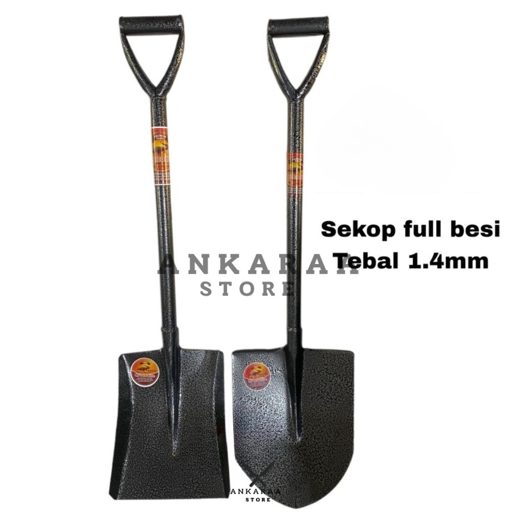 Sekop pasir gagang full besi lancip atau RATA / SEKOP PASIR HAMERTONE VARIASI/sekop gagang besi