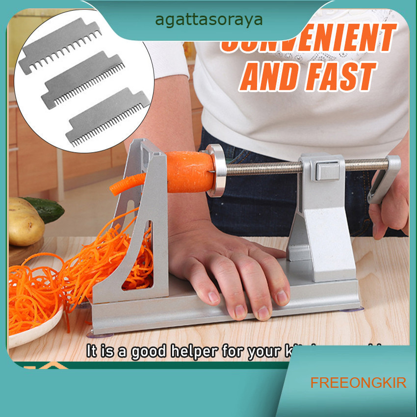 Vegetable Slicer Machine Multifungsi / Mesin Alat Pemotong Parutan Kentang Panjang Sayur Mie Spiral 