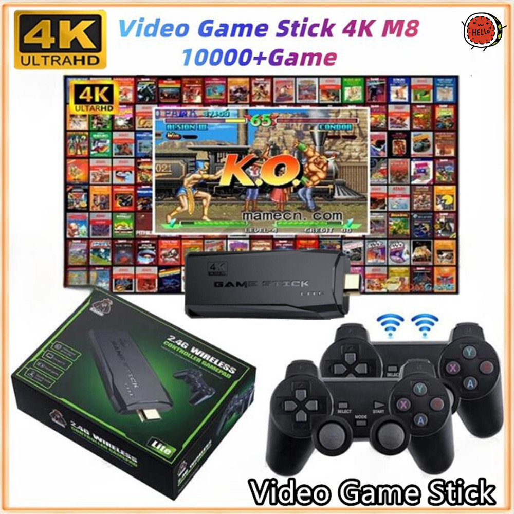 Video Game Console 2.4G Double Wireless Controller ps 3 full game + stick 2 Game Stick 4K 10000 game