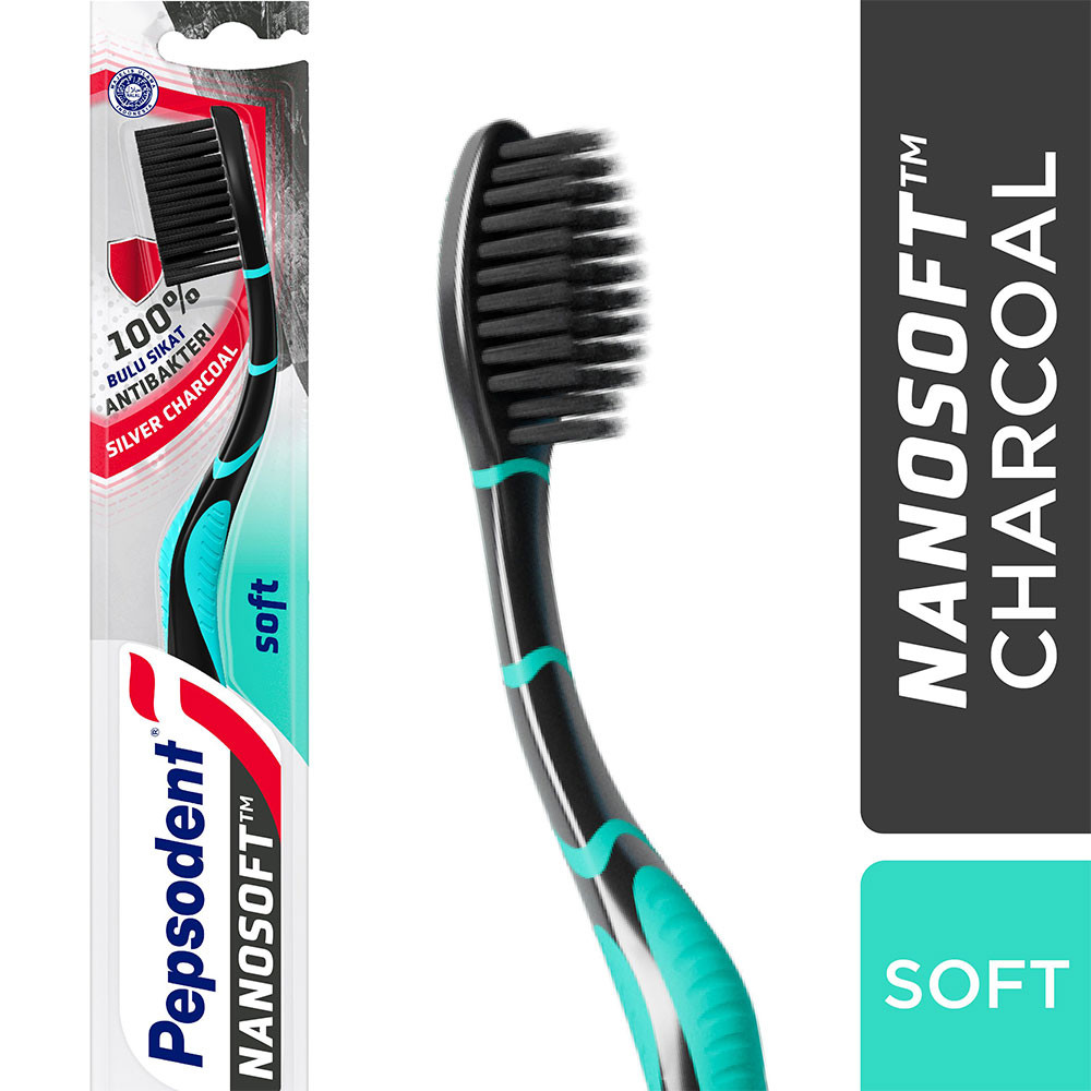 PEPSODENT SIKAT GIGI SILVER CHARCOAL  SOFT