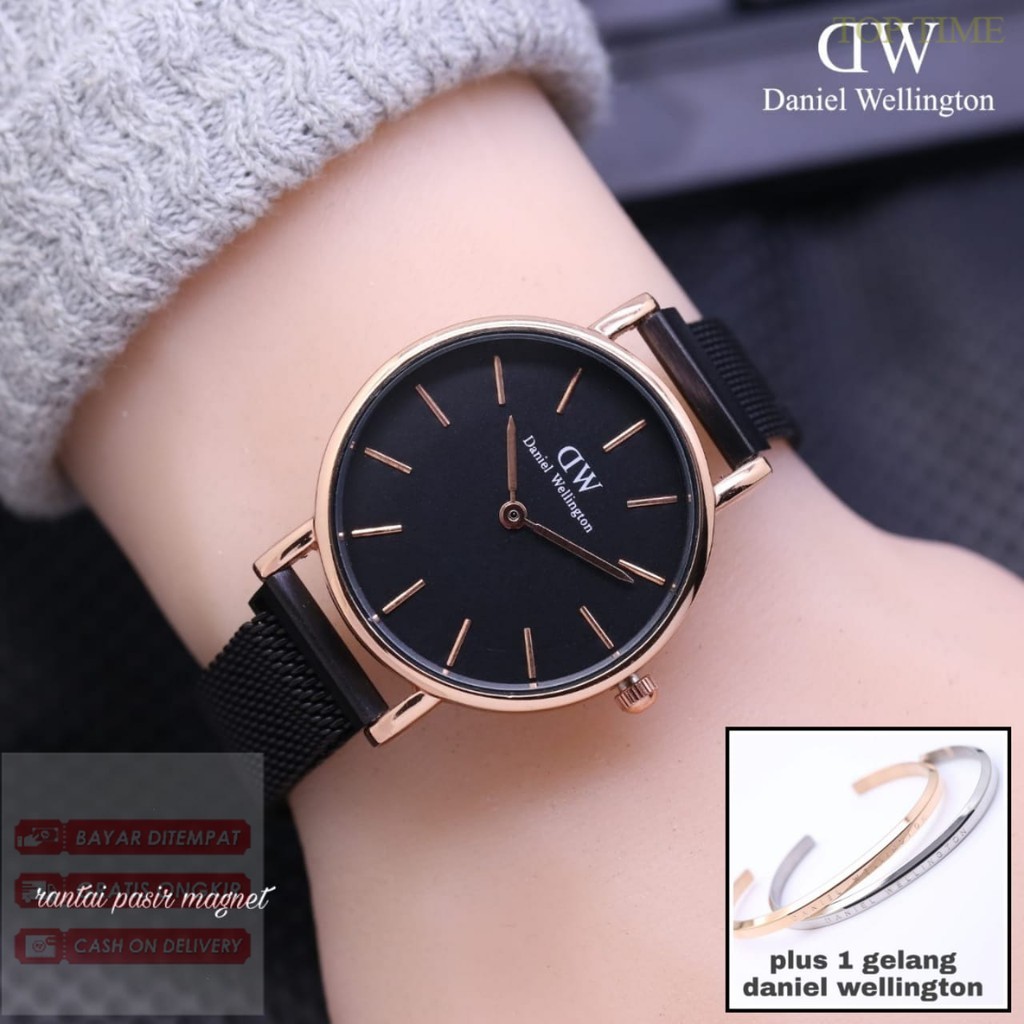 Jam Tangan Wanita Dw Rantai Pasir Free Gelang Knop Gerigi Box Exclusive ||JAM TANGAN TERBARU BISA CO