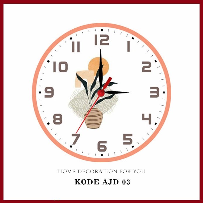 Tanpa kaca Jam Dinding Aesthetic Minimalis / Jam Dinding Kayu Minimalis Aesthetic AJD 03 /uk 20cm
