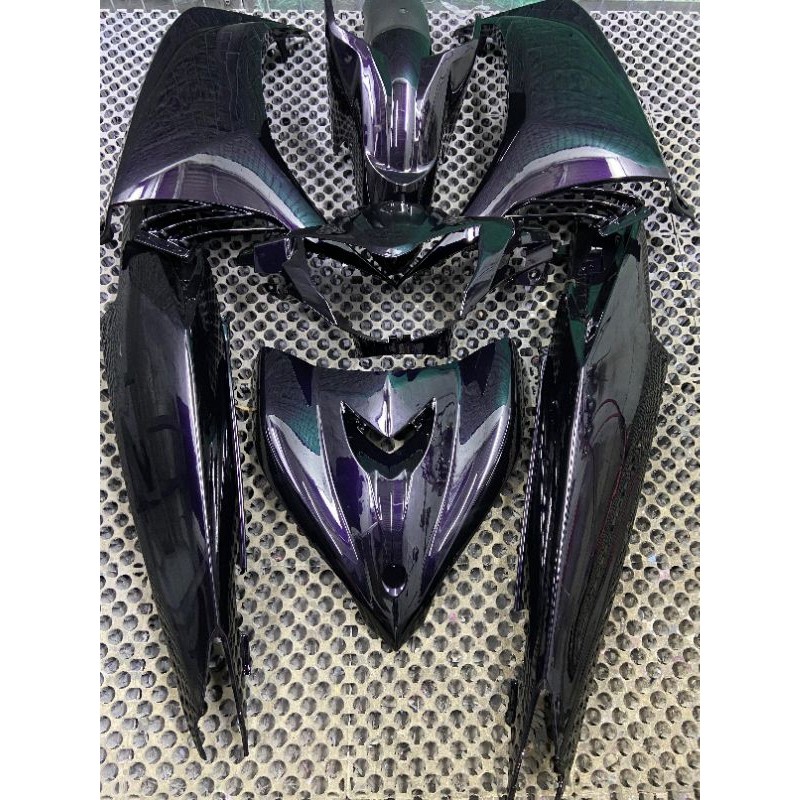 cover body halus yamaha jupiter mx new 135 hitam lembayung ungu