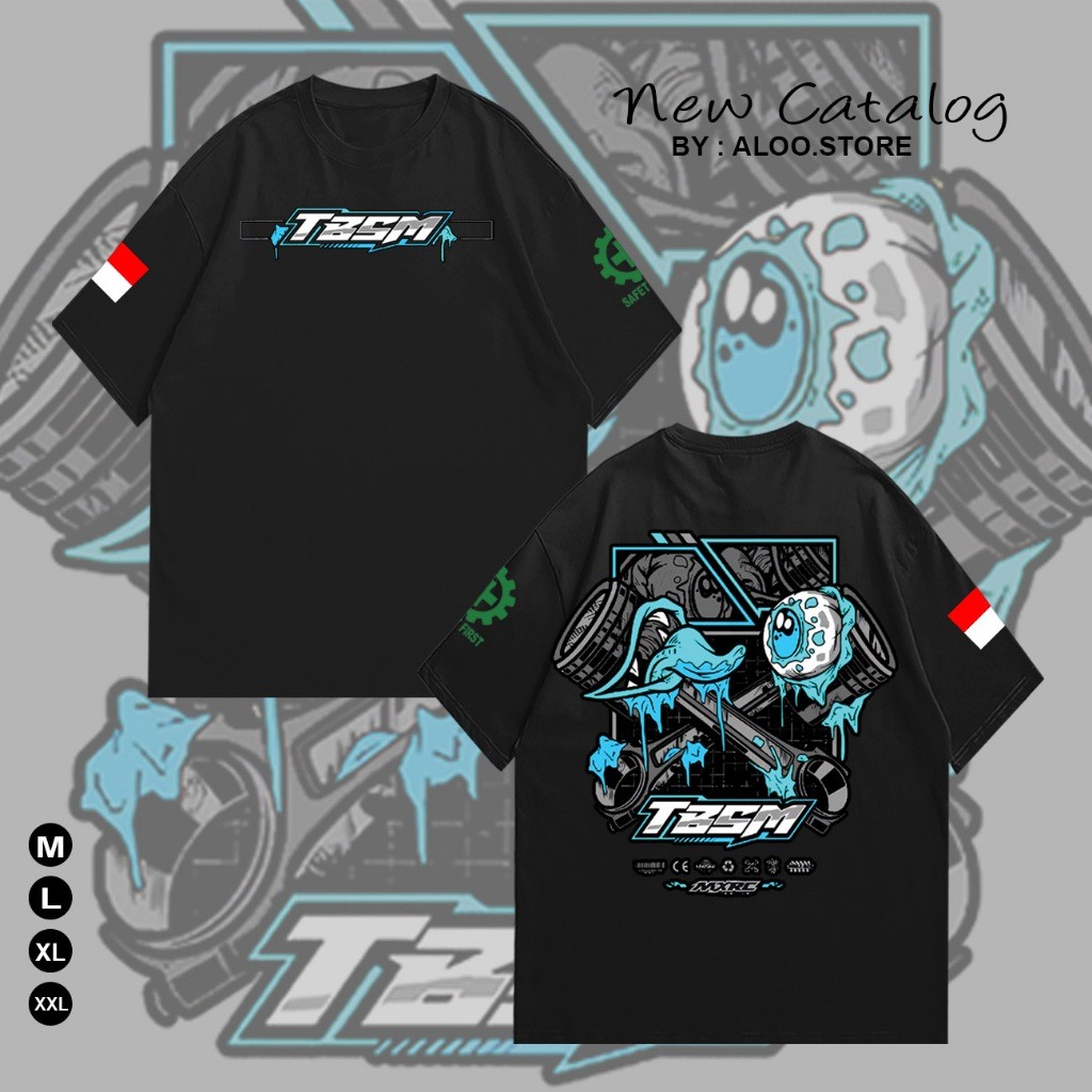 LuckyStore Kaos Maxrace TBSM V2 Series T-Shirt | Kaos racing |Kaos Pria Wanita Combed 24s