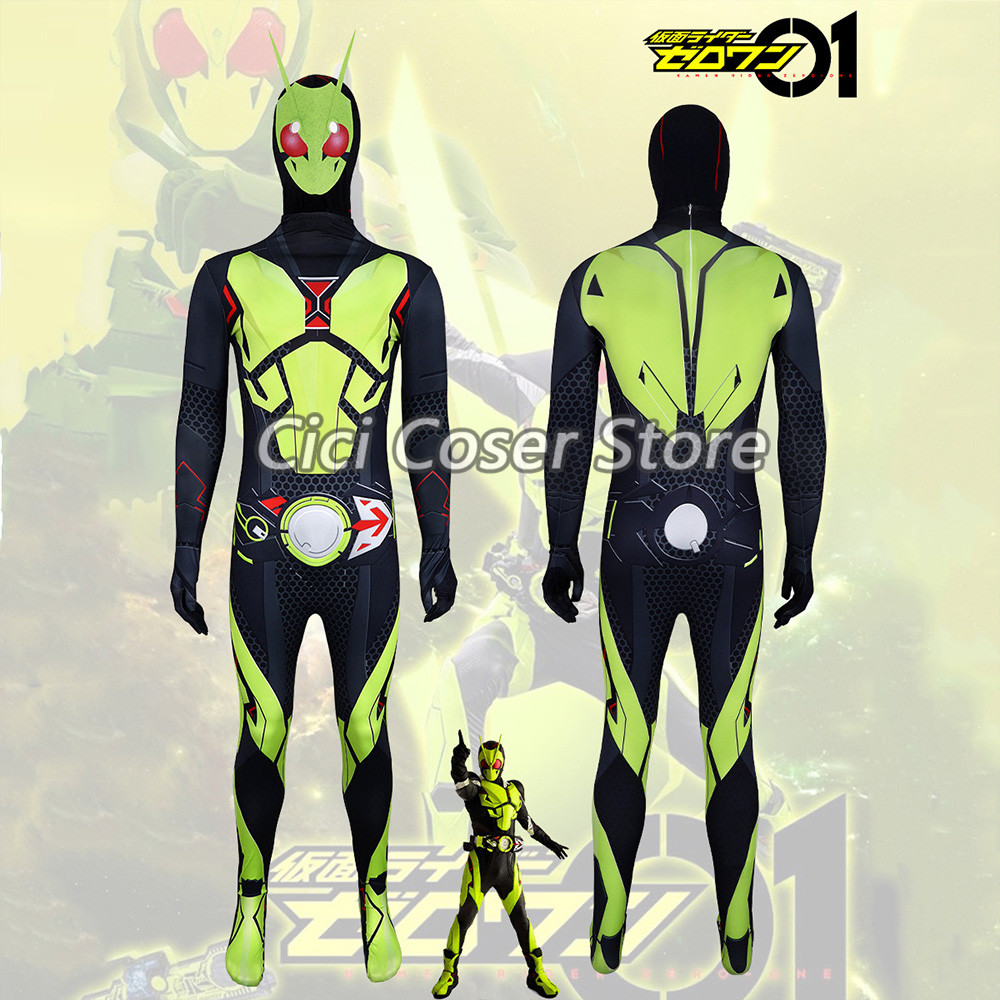 Anime Kamen Rider Zero-One Cosplay Costume Zentai Adults Jumpsuits Mask Carnival Halloween Party Bod