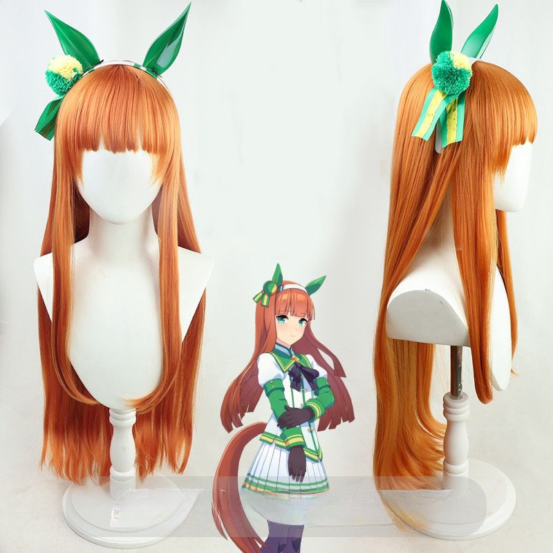 Uma Musume Pretty Derby Silence Suzuka Cosplay Wig Anime Roleplay Party Costume Prop Synthetic Hair