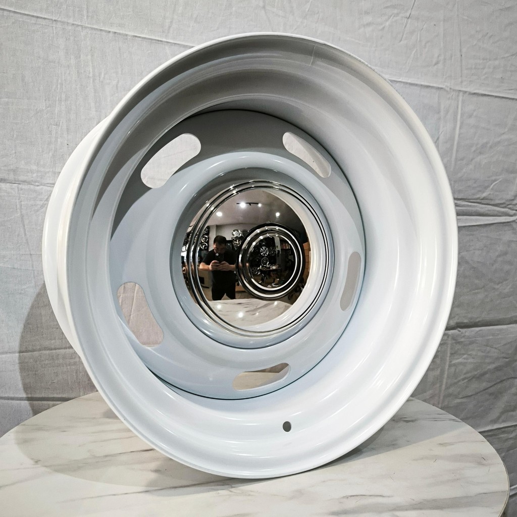 4pcs Velg Besi FT1501 16x7.0 6H 139.7 ET0 110 WHITE Dop Chrome  Ring 16 R16 lebar 7 SMOOTHIE Classic
