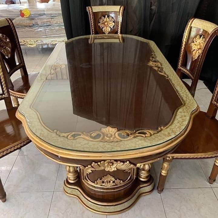 Furniture kursi makan model Salina meja gendong / kursi makan kayu jati / kursi makan mewah ukiran J