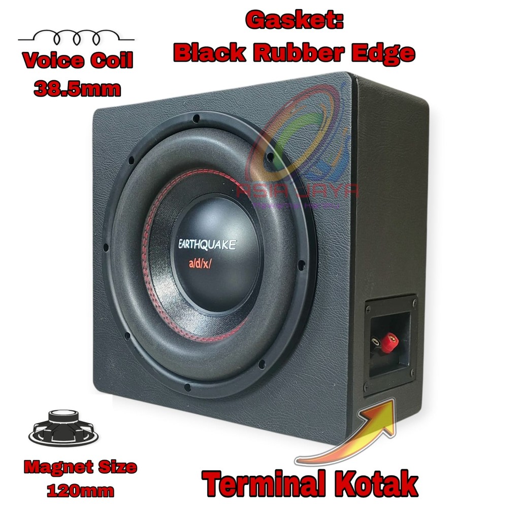 Paket Combo Subwoofer Kolong Pasif Speaker ADX 8 Inch Earthquake 888 8 inch