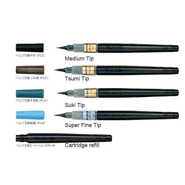 ID 20769 Brush pen : Pentel Standard Brush Pen / 1 pc - Super Fine Tip