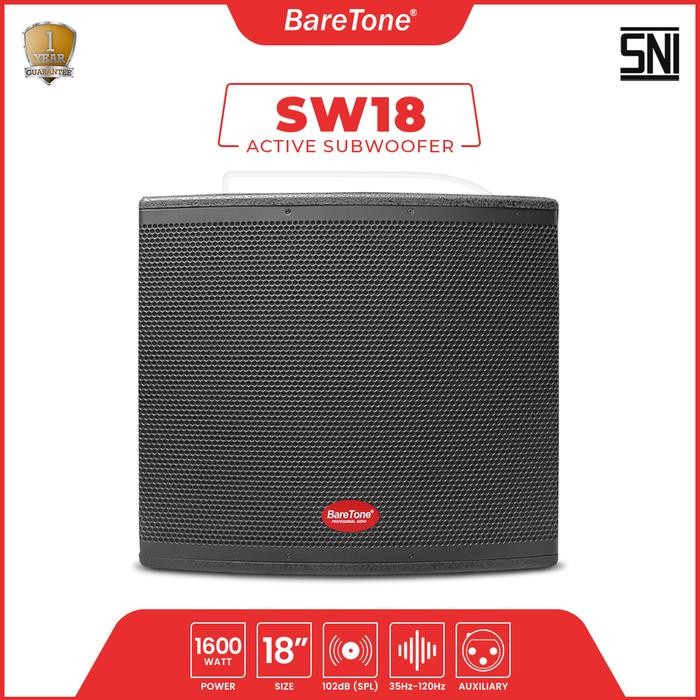 BareTone Speaker Subwoofer SW18 - 18 Inch - black
