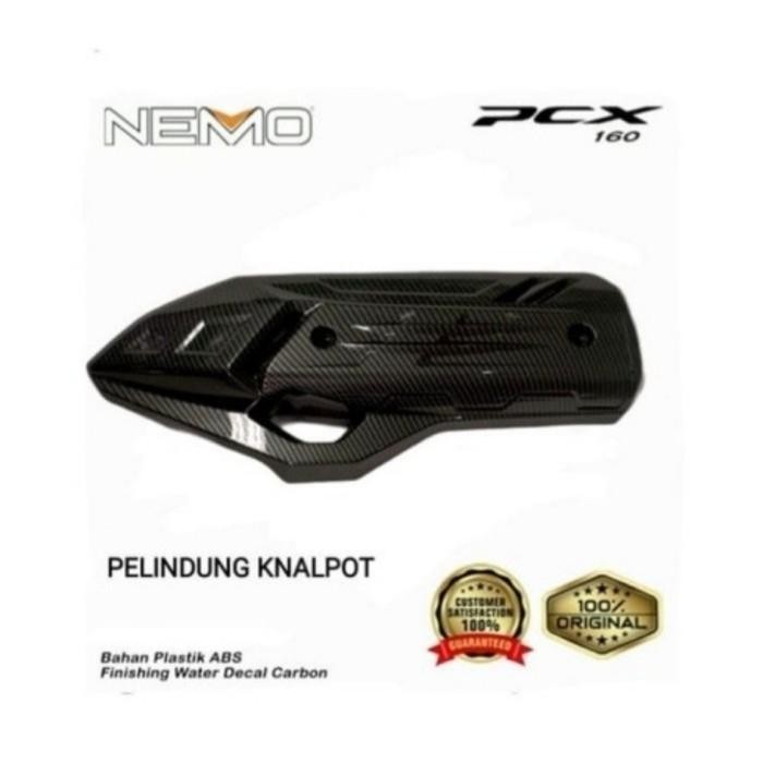 Tutup Cover Tameng Knalpot VARIO 160 / PCX 160 Carbon Original NEMO - Pcx 160 nemo